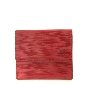 Louis Vuitton Wallet Epi Porte Feiulle Elise Credit Leather Trifold